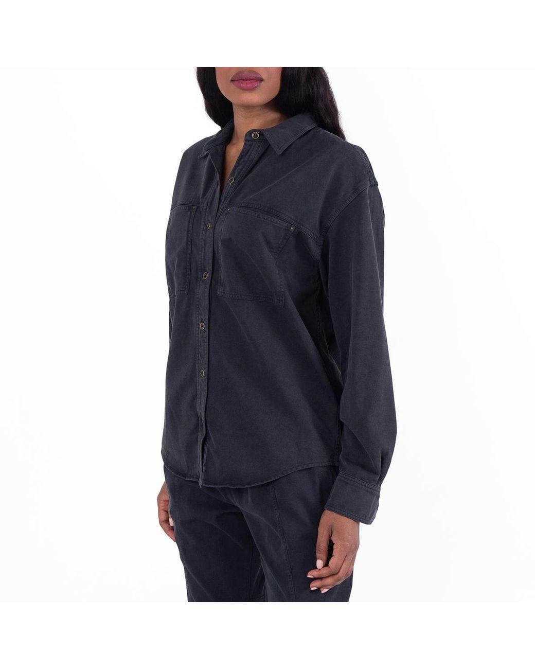 Isabel Marant Blue Raquel Faded Jersey Shirt, Brand Size 36 Us