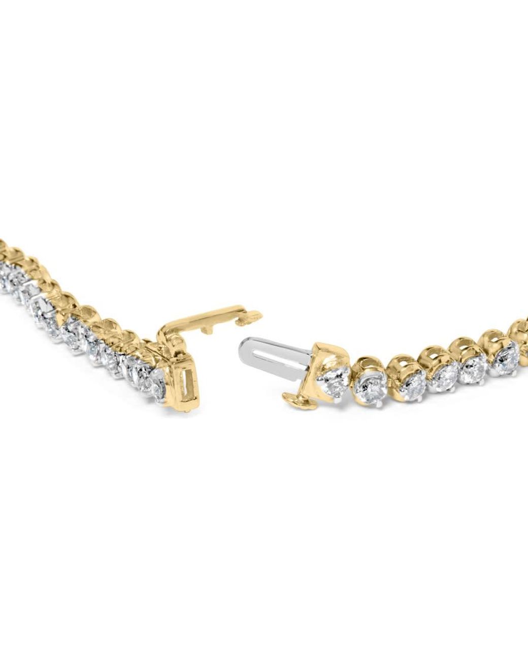 Haus of Brilliance Metallic 10K 4.0 Cttw Lab Grown Diamond Tennis Bracelet for men