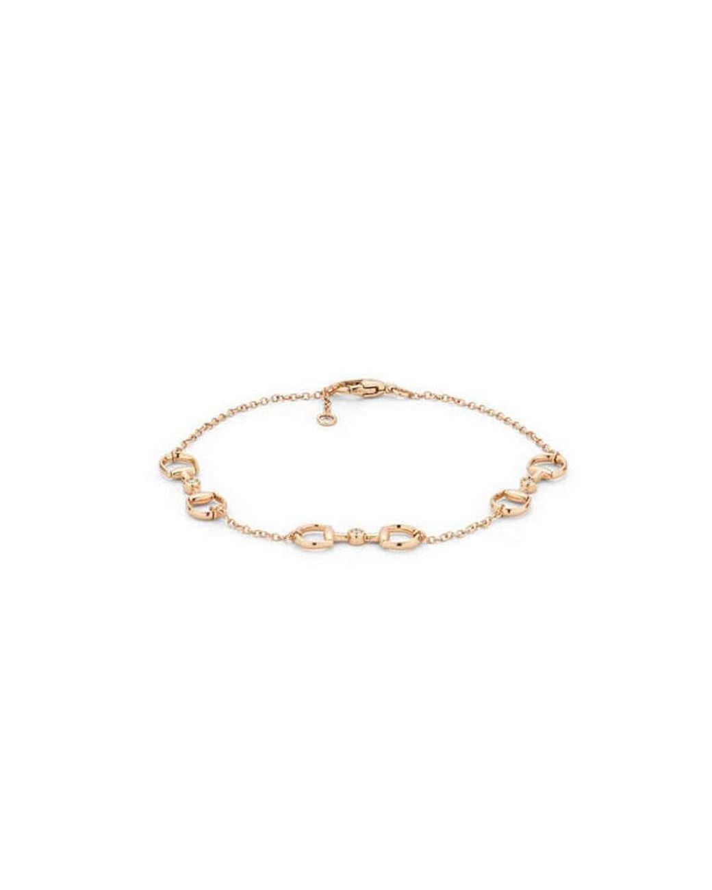 Gucci Metallic Horsebit 18K Rose Diamond Bracelet for men