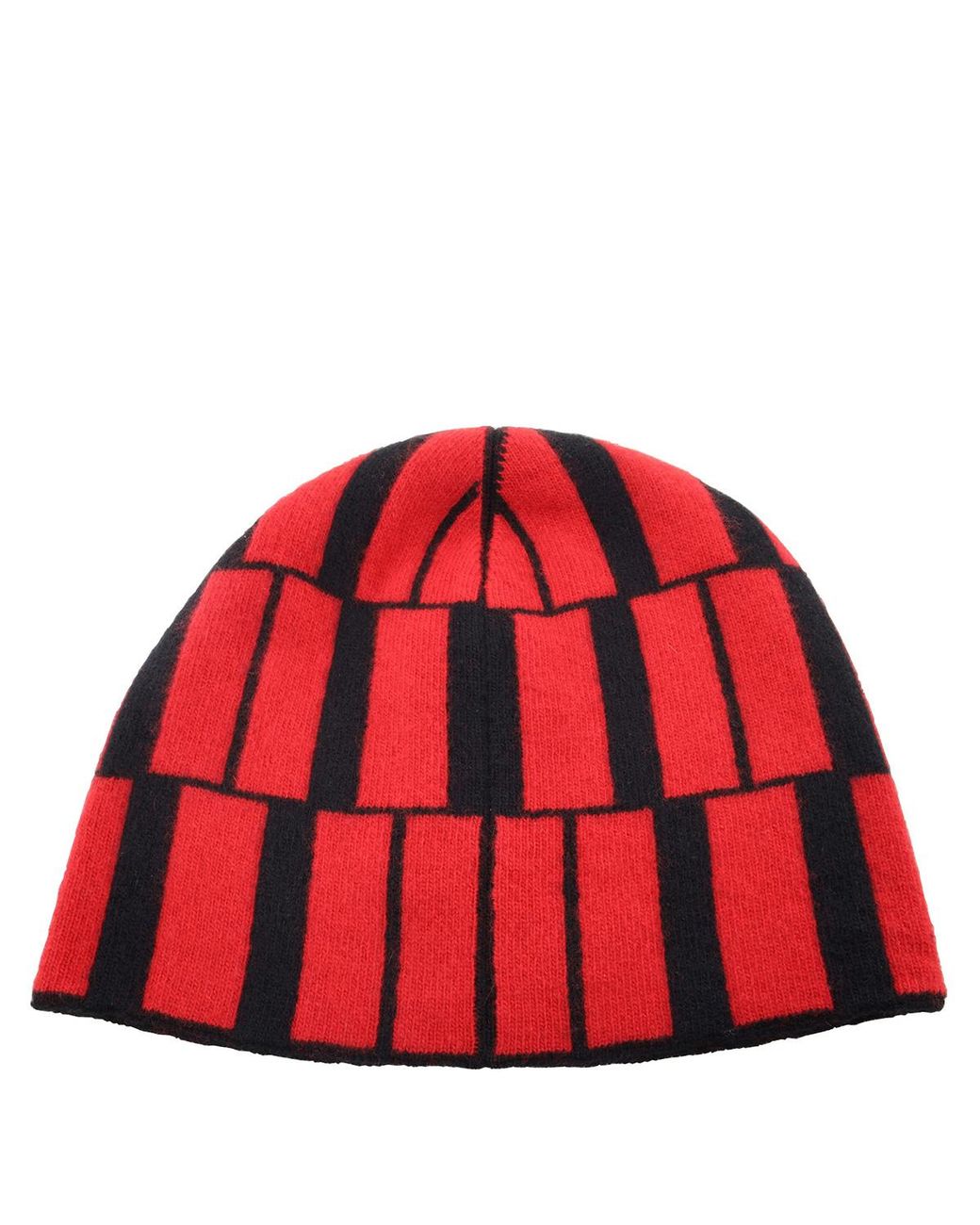 Ferragamo Red Bold Graphic Wool Beanie for men