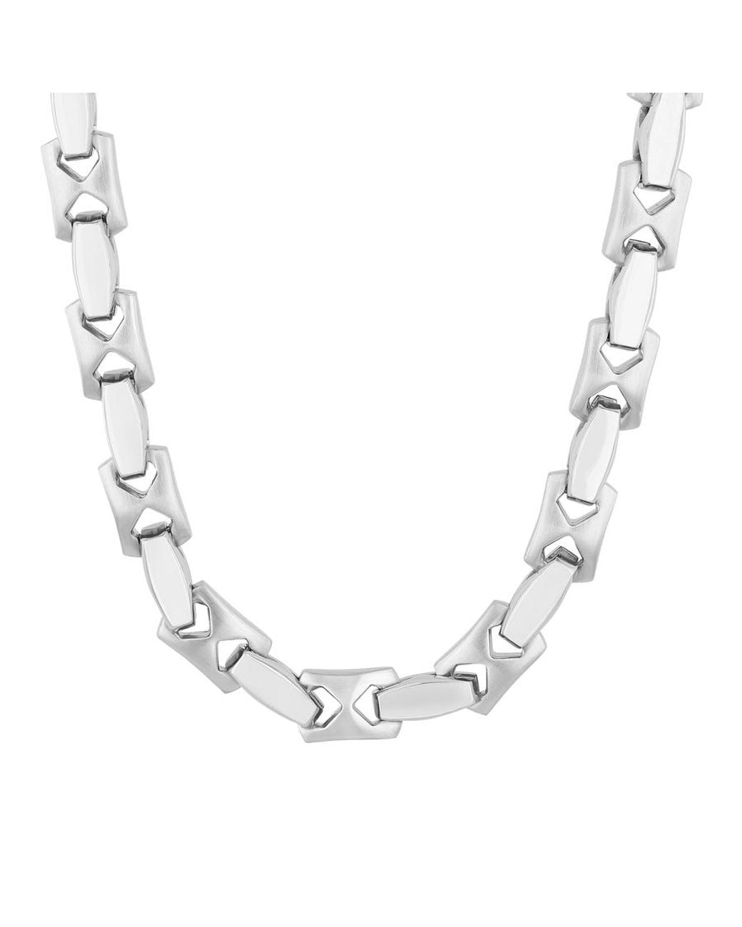 Robert Alton Metallic Stainless Steel 24' Inch Mariner Link Chain for men