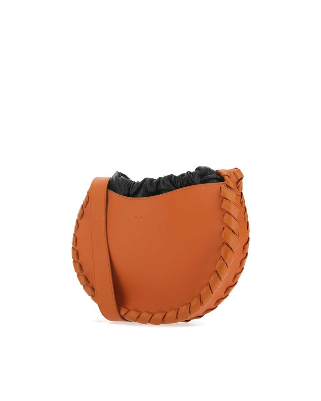 Chloé Orange Chlo Dark Leather Small Mate Crossbody Bag