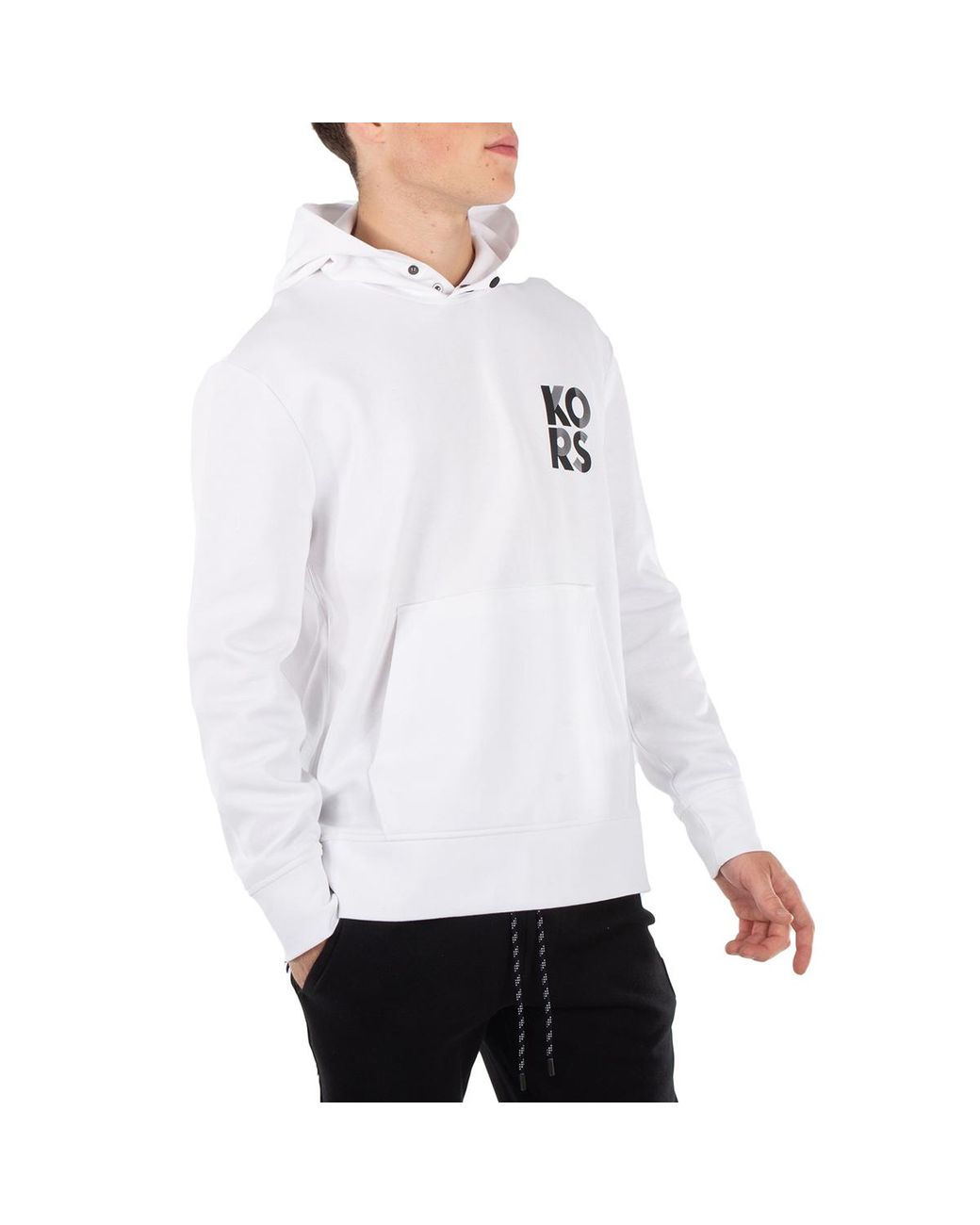 Michael Kors White Logo Transistor Hoodie for men
