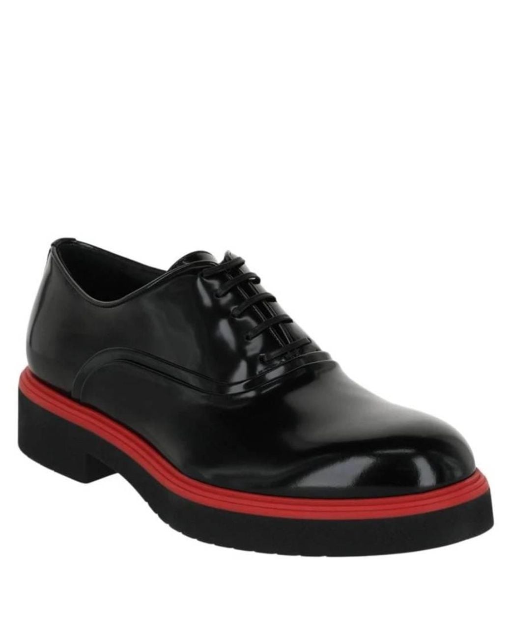 Ferragamo Black Fiorino Leather Oxford Shoes for men