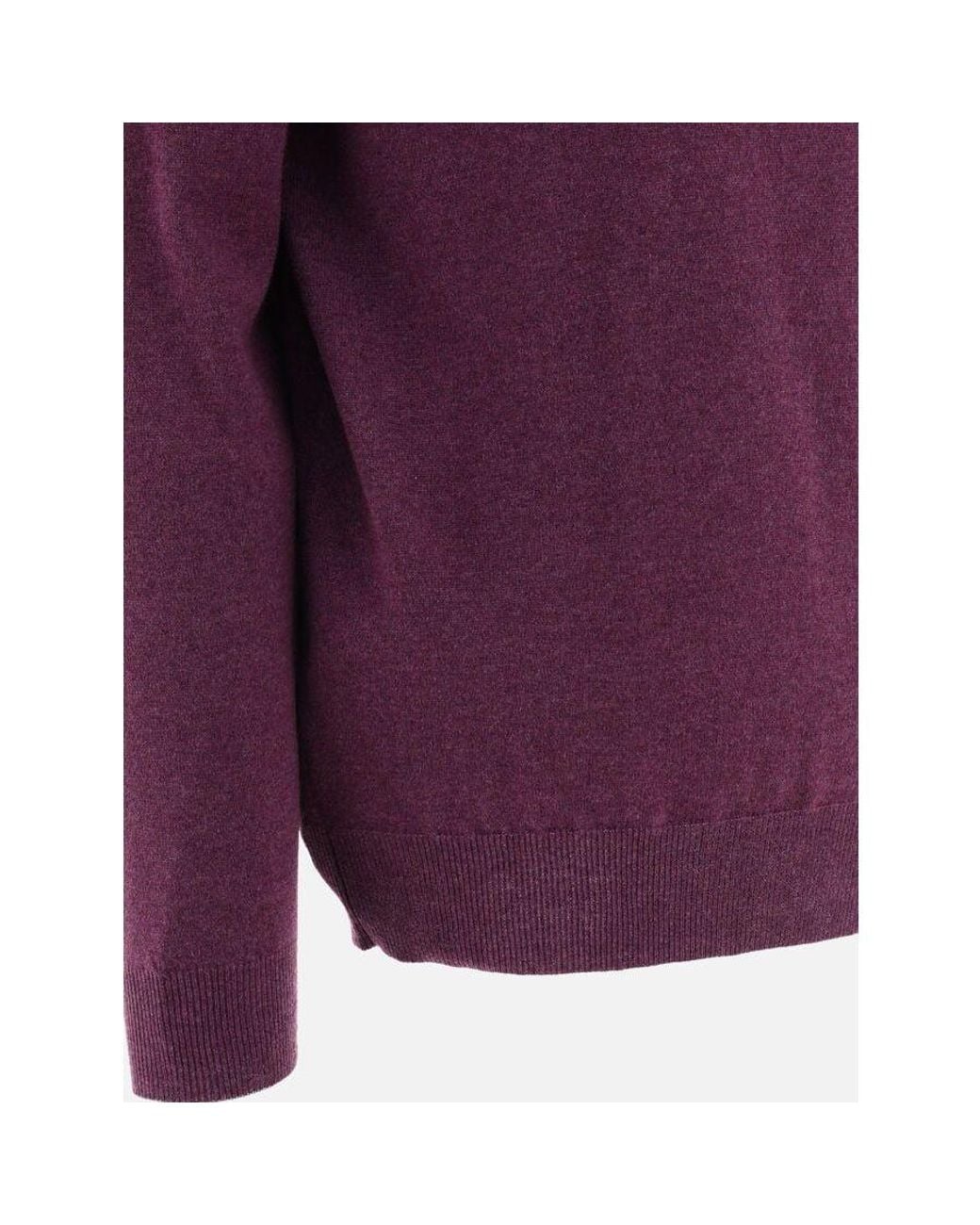 Brunello Cucinelli Purple Plum Cashmere Crewneck Sweater, Brand Size 44 (Us for men