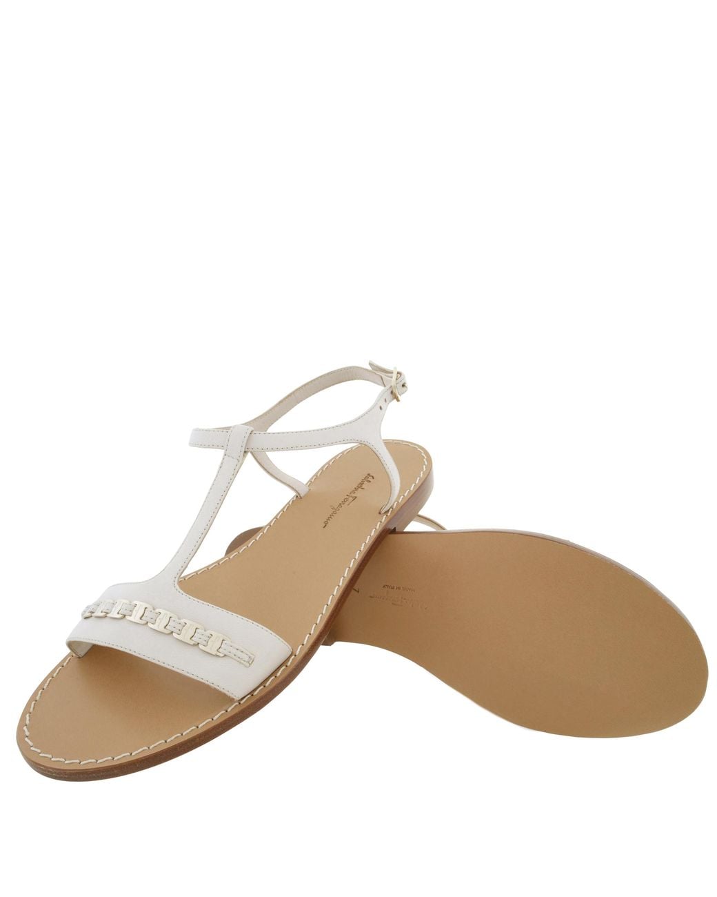 Ferragamo Multicolor Tremiti Chain-Embellished Leather Sandals