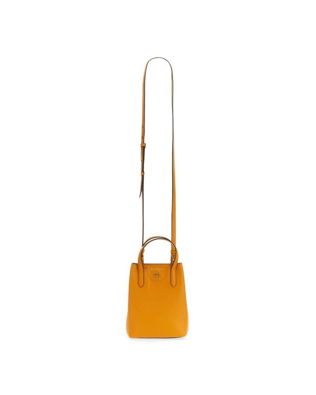 Ferragamo Orange Gancini Mini Shoulder Bag