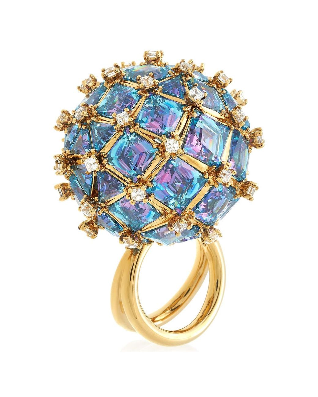 Swarovski Blue Curiosa Ladies Cocktail Ring for men