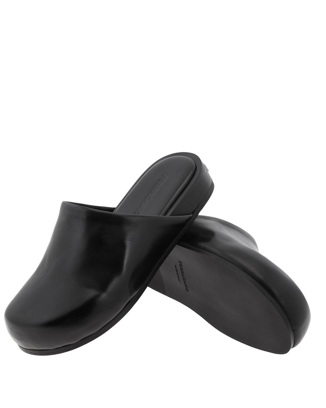 Ferragamo Black Ferragamo Felicya Leather Slip-On Loafers, Size 7 C