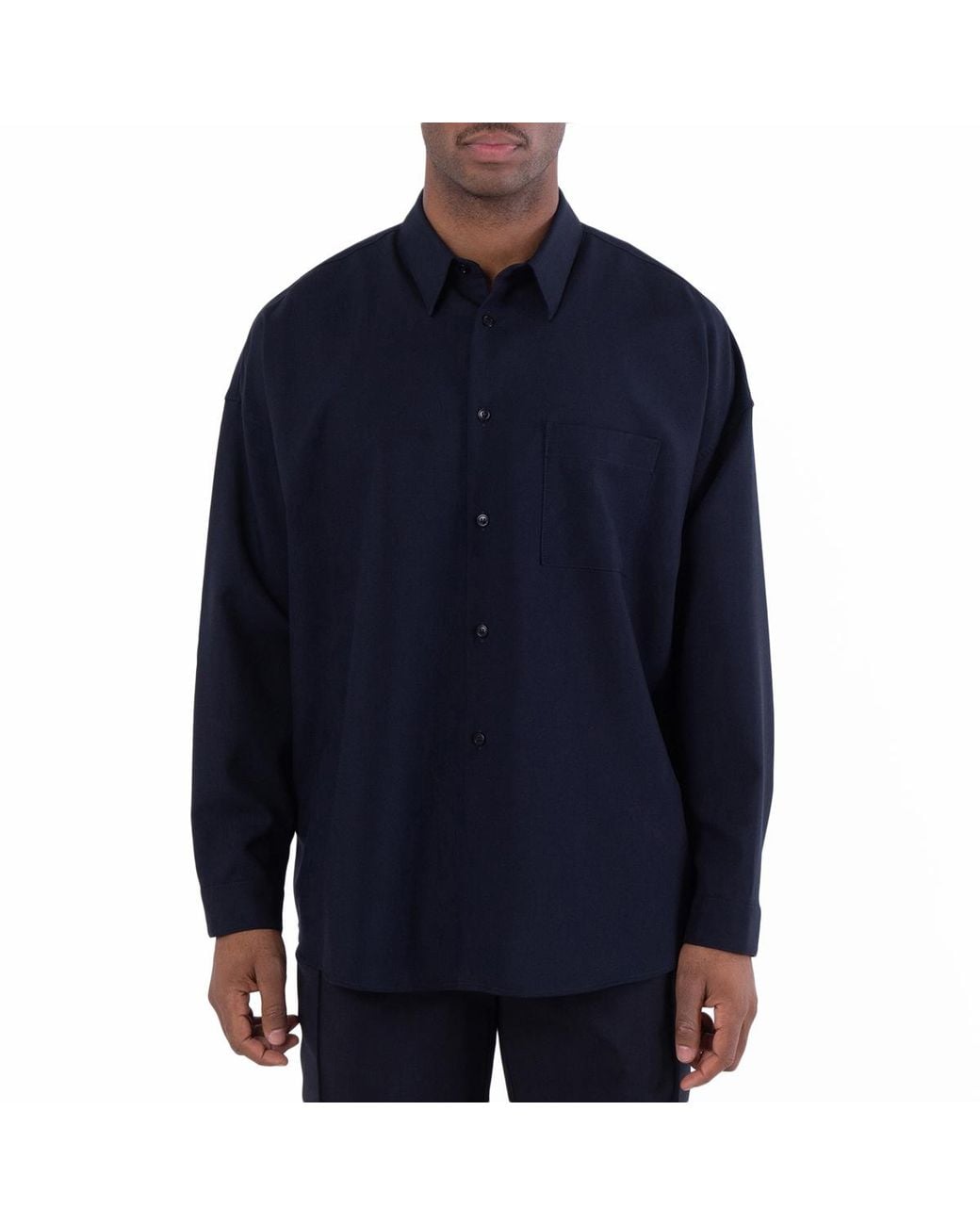 Marni Blue Long Sleeve Shirt, Brand Size 48 (Us for men