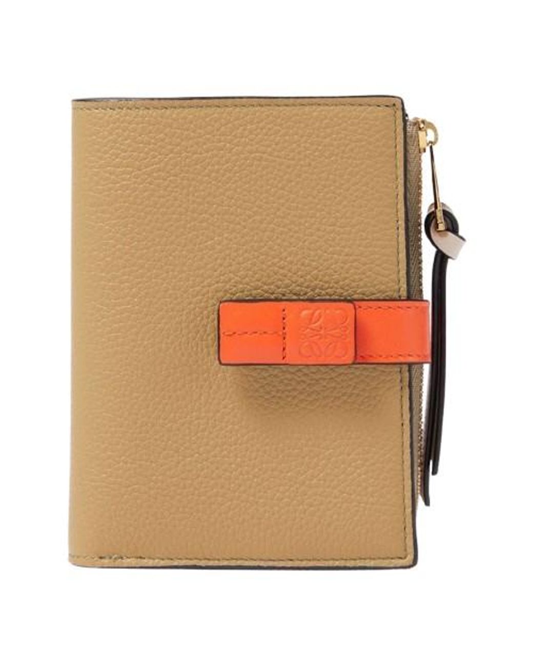 Loewe Natural Slim Zip Bifold Compact Wallet for men