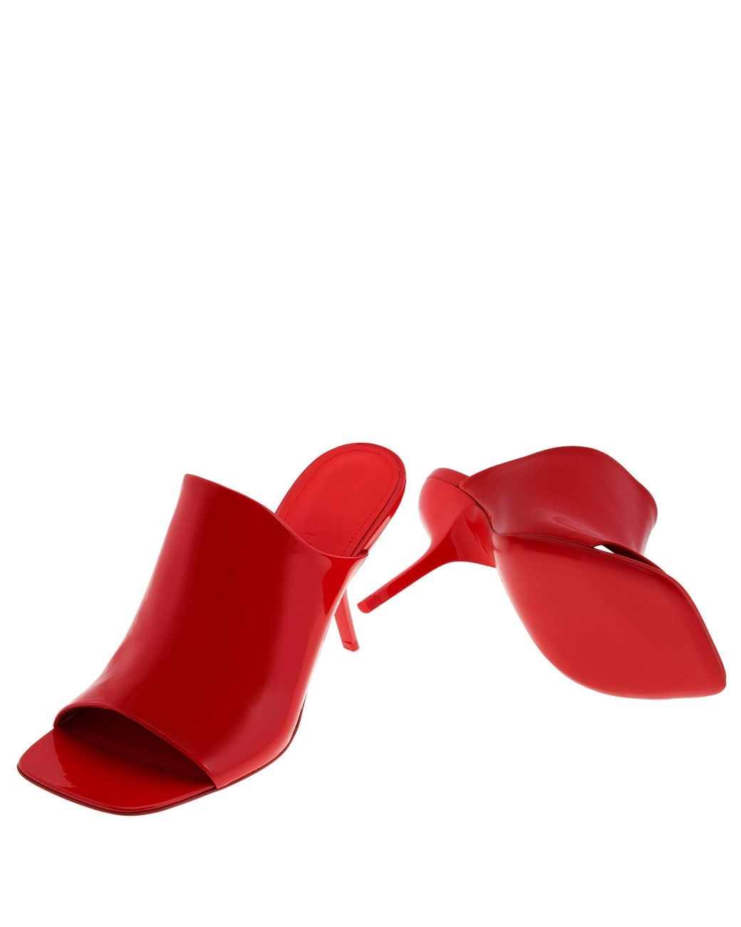Ferragamo Red Ferragamo Era X5 Patent Leather Mules