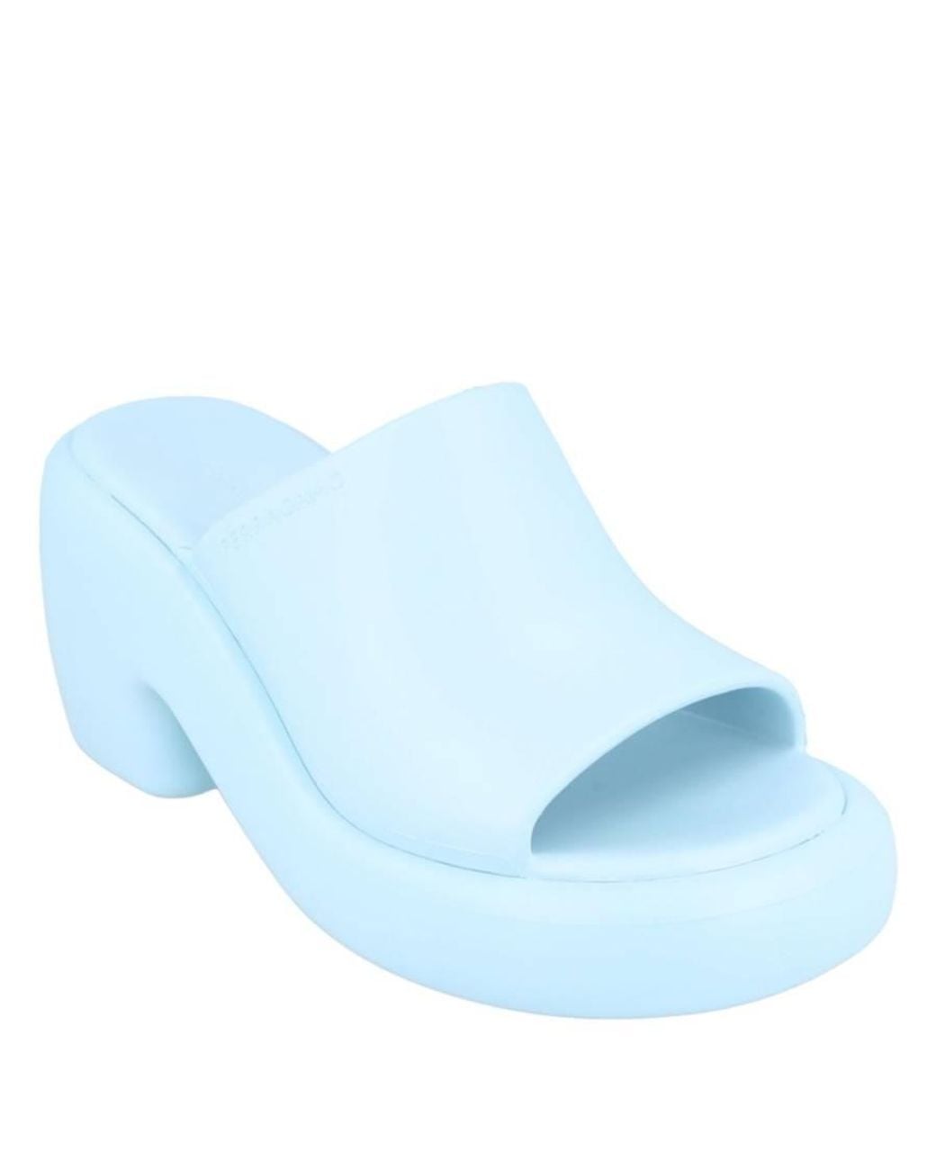 Ferragamo Blue Deva Rubber Sandals