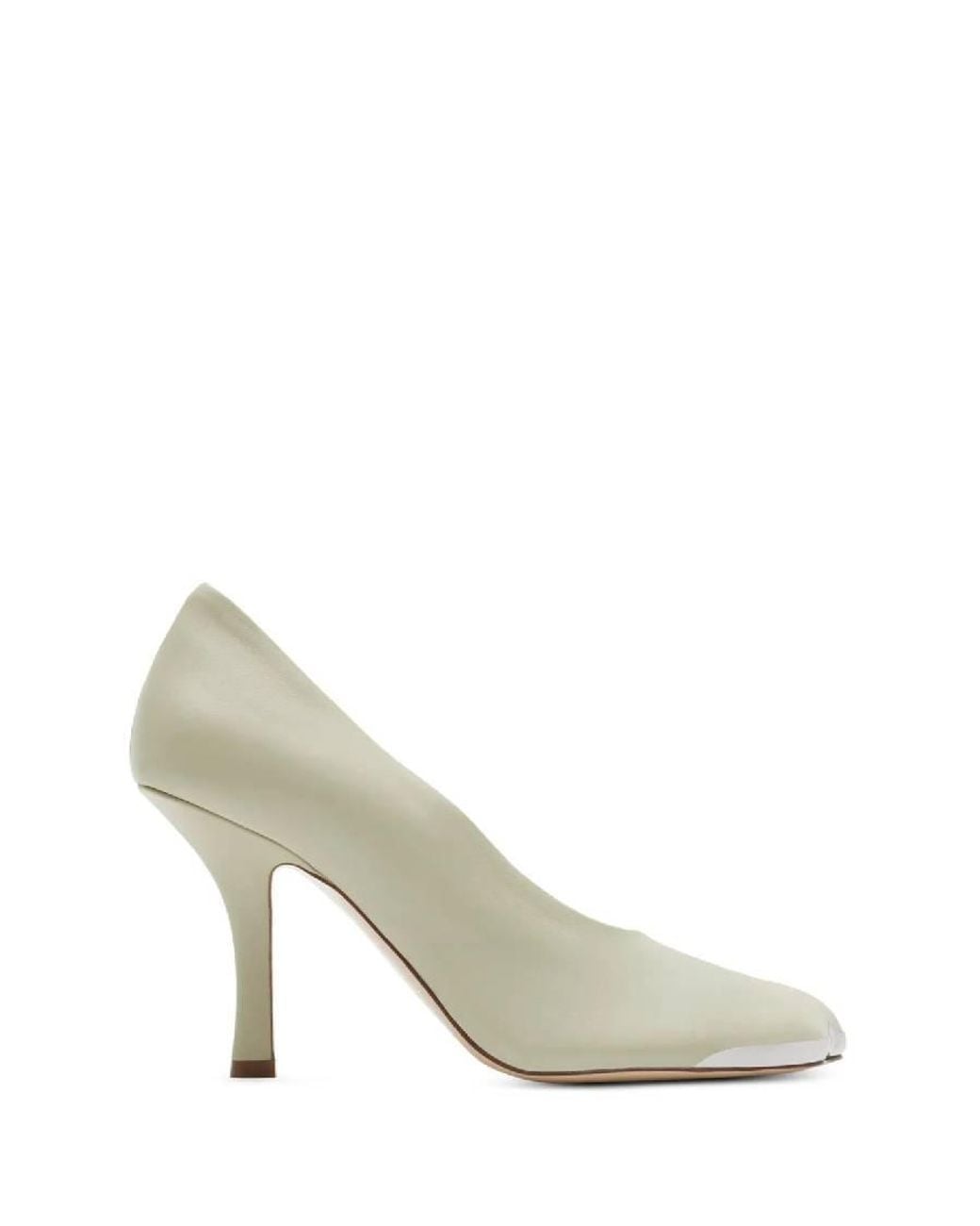 Burberry Metallic 90Mm Leather Duck Pumps, Brand Size 38 Us