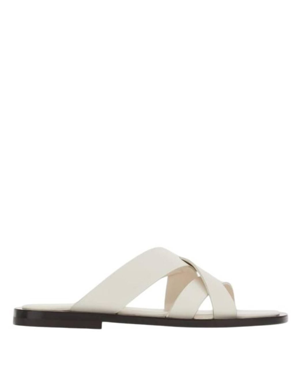 Ferragamo Natural Forino Interwoven Strap Sandals for men
