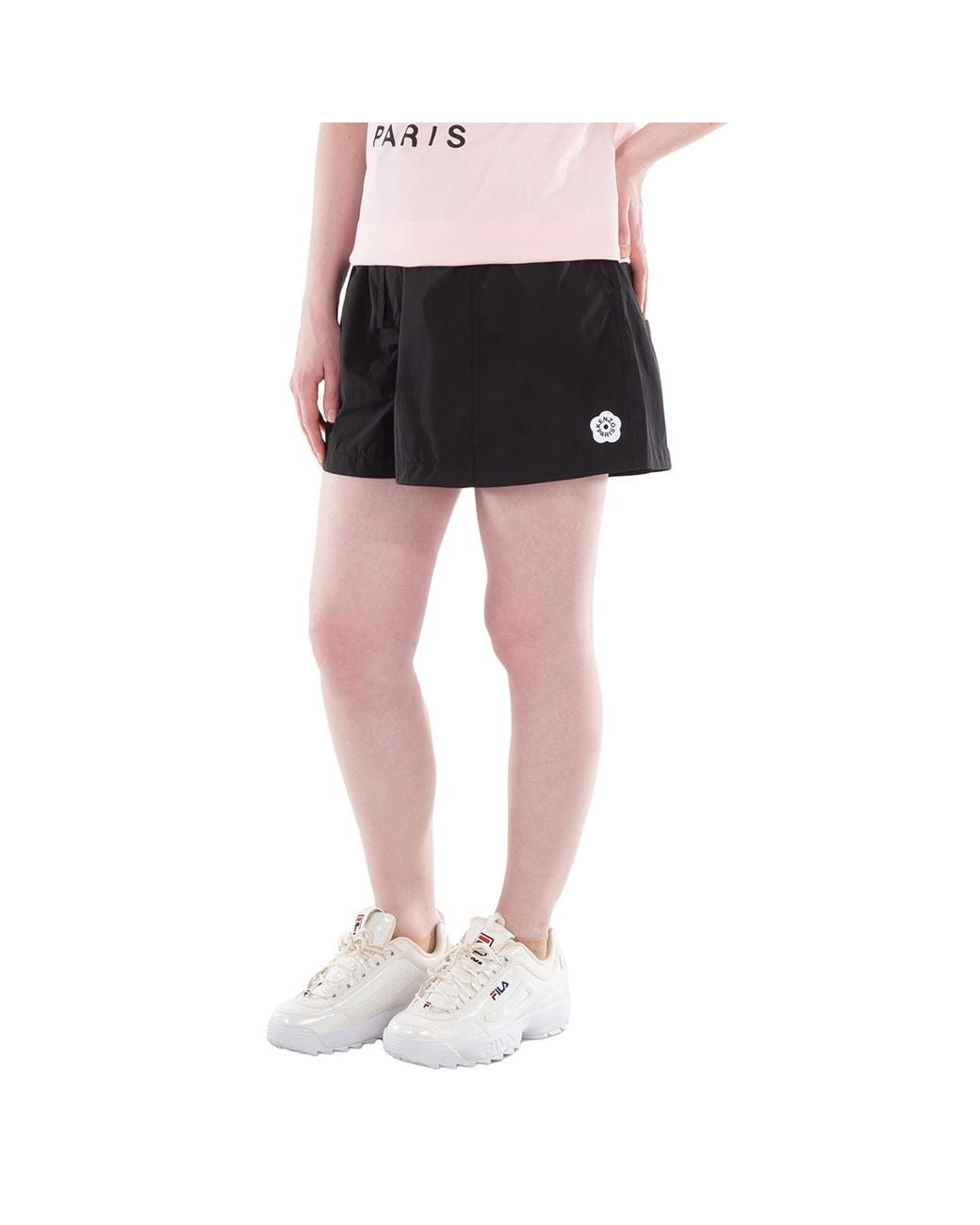 KENZO Black Logo Elasticated Waistband Shorts