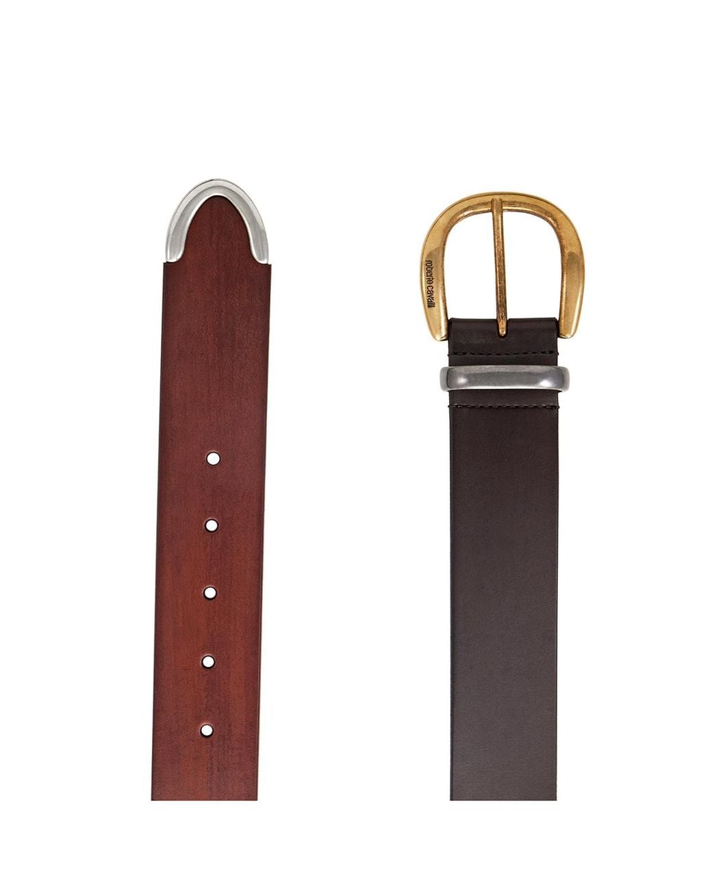 Roberto Cavalli Brown T.Moro Leather Belt, Brand Cm for men