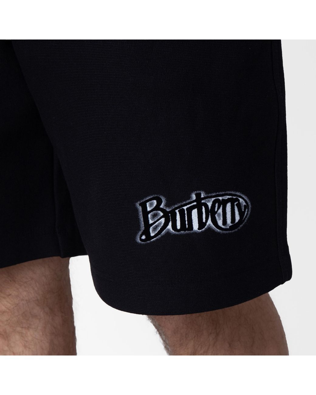 Burberry Blue Logo Cotton Shorts for men
