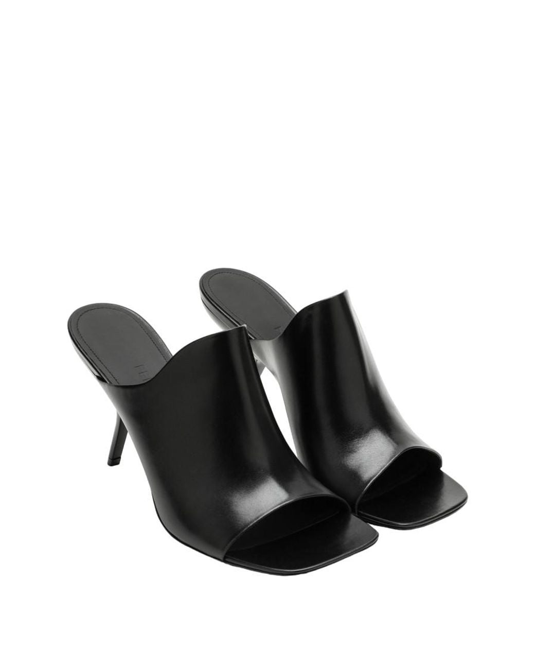 Ferragamo Black Nappa Open-Toe Slide Sandals