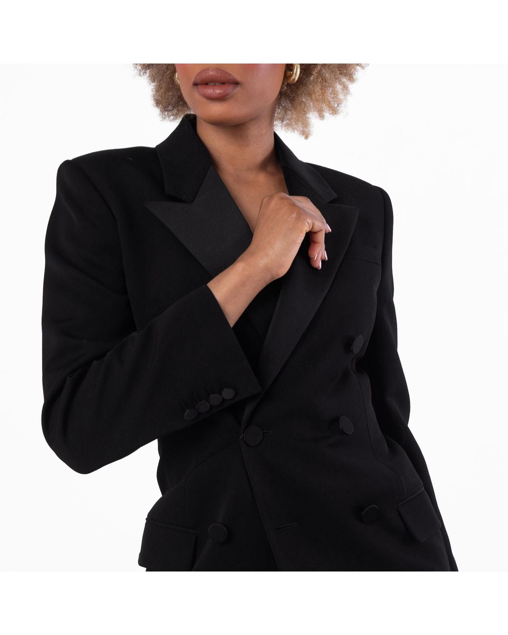 Saint Laurent Black Grain De Poudre Tuxedo Jacket, Brand Size 36 (Us for men