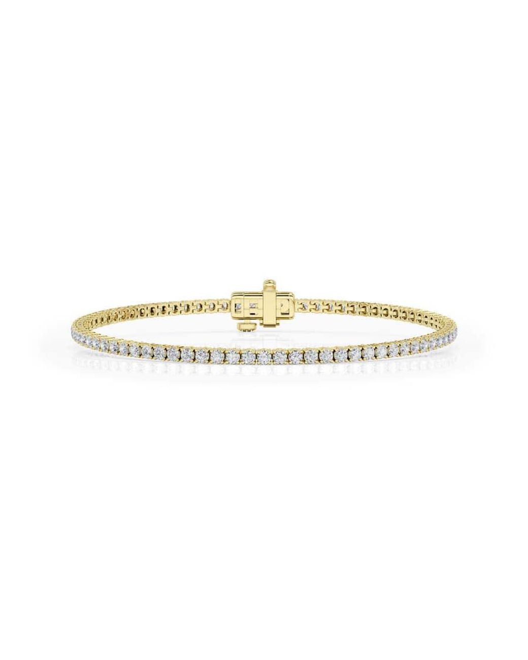 Brilliant Diamond Metallic 3 Cttw Round Lab Grown Diamond Tennis Bracelet for men