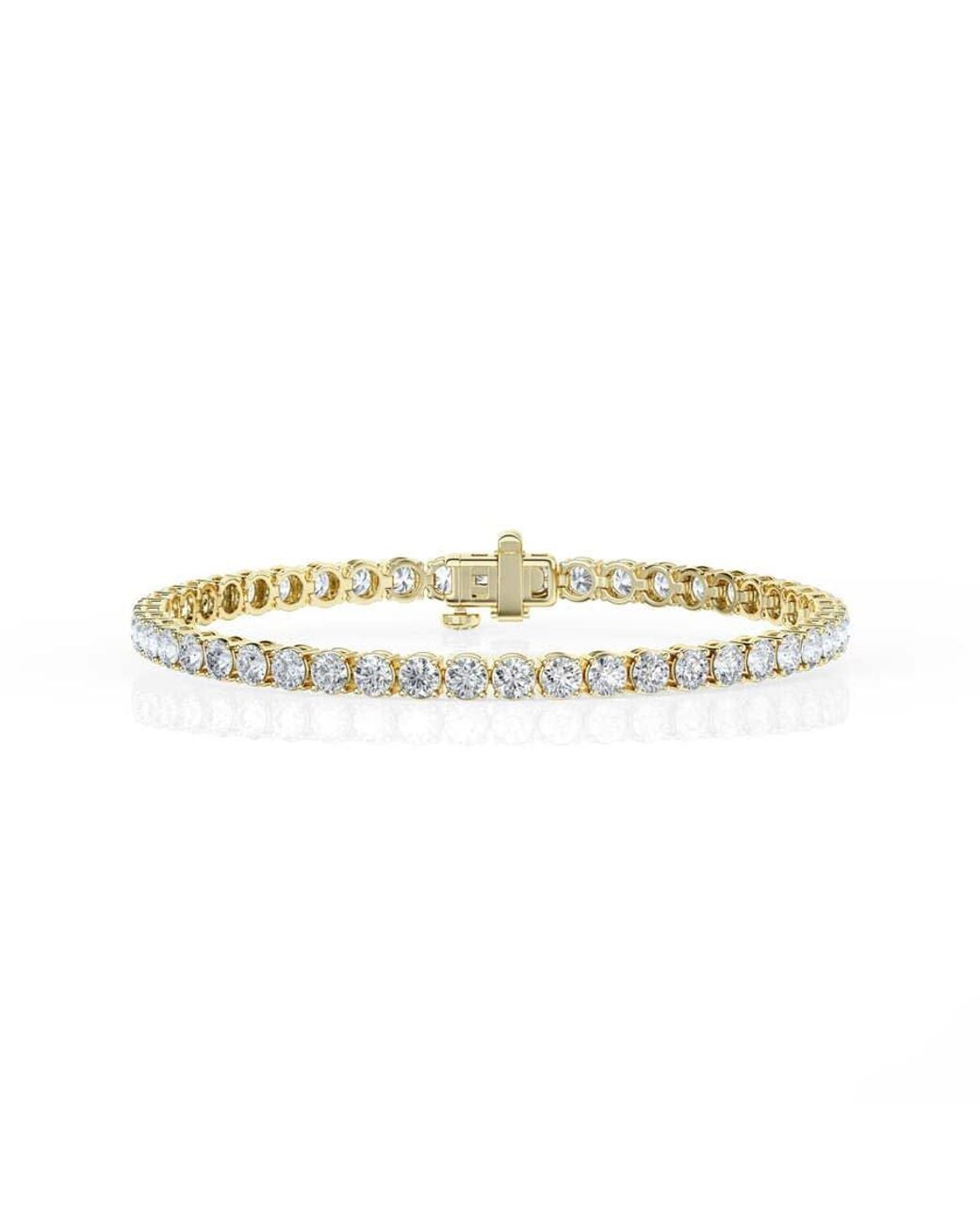 Brilliant Diamond Metallic 8 Cttw Round Lab Grown Diamond Tennis Bracelet for men