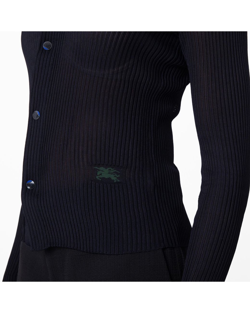 Burberry Blue Rib Knit Shirt