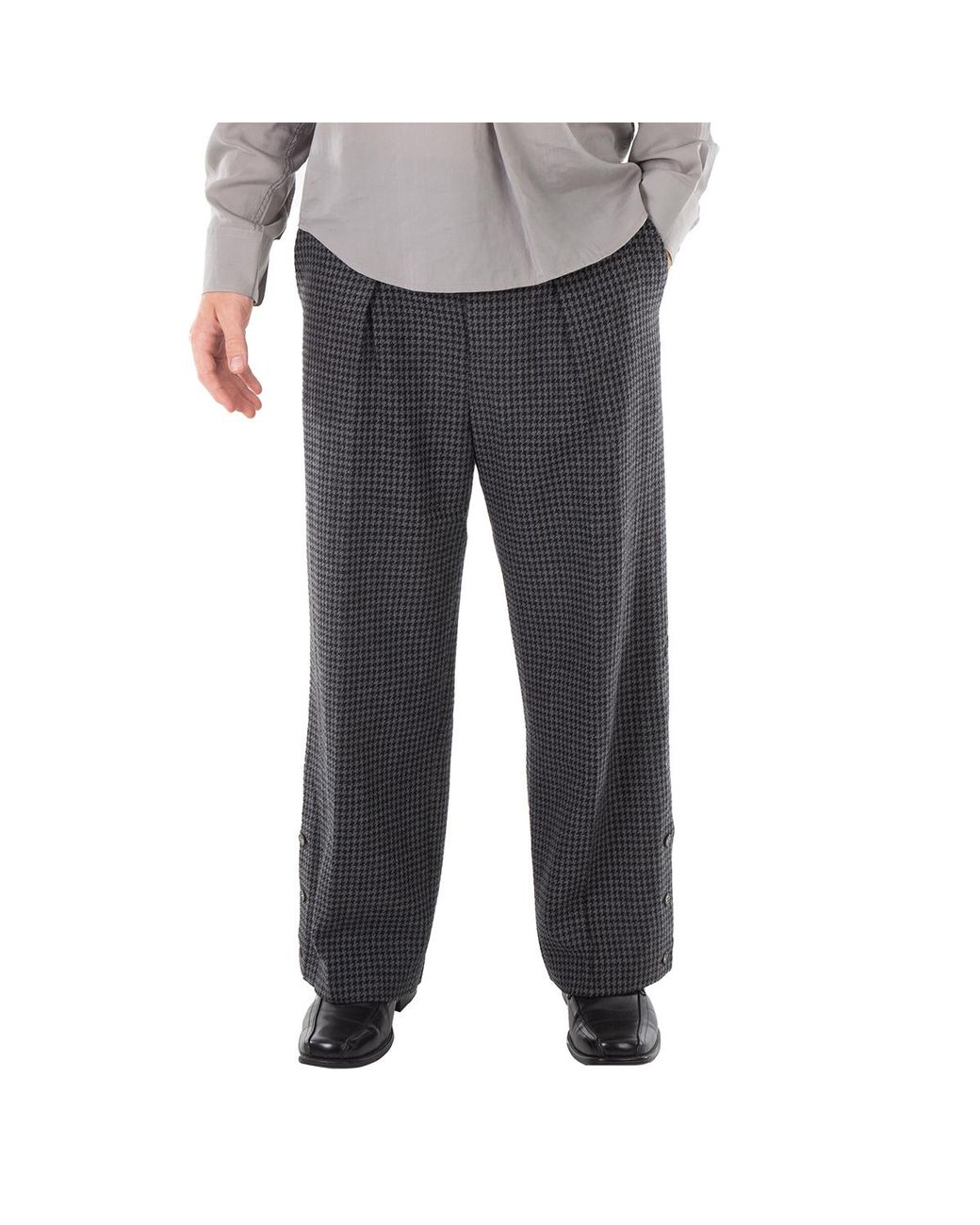 Nanushka Gray Wilco Houndstooth Trousers for men