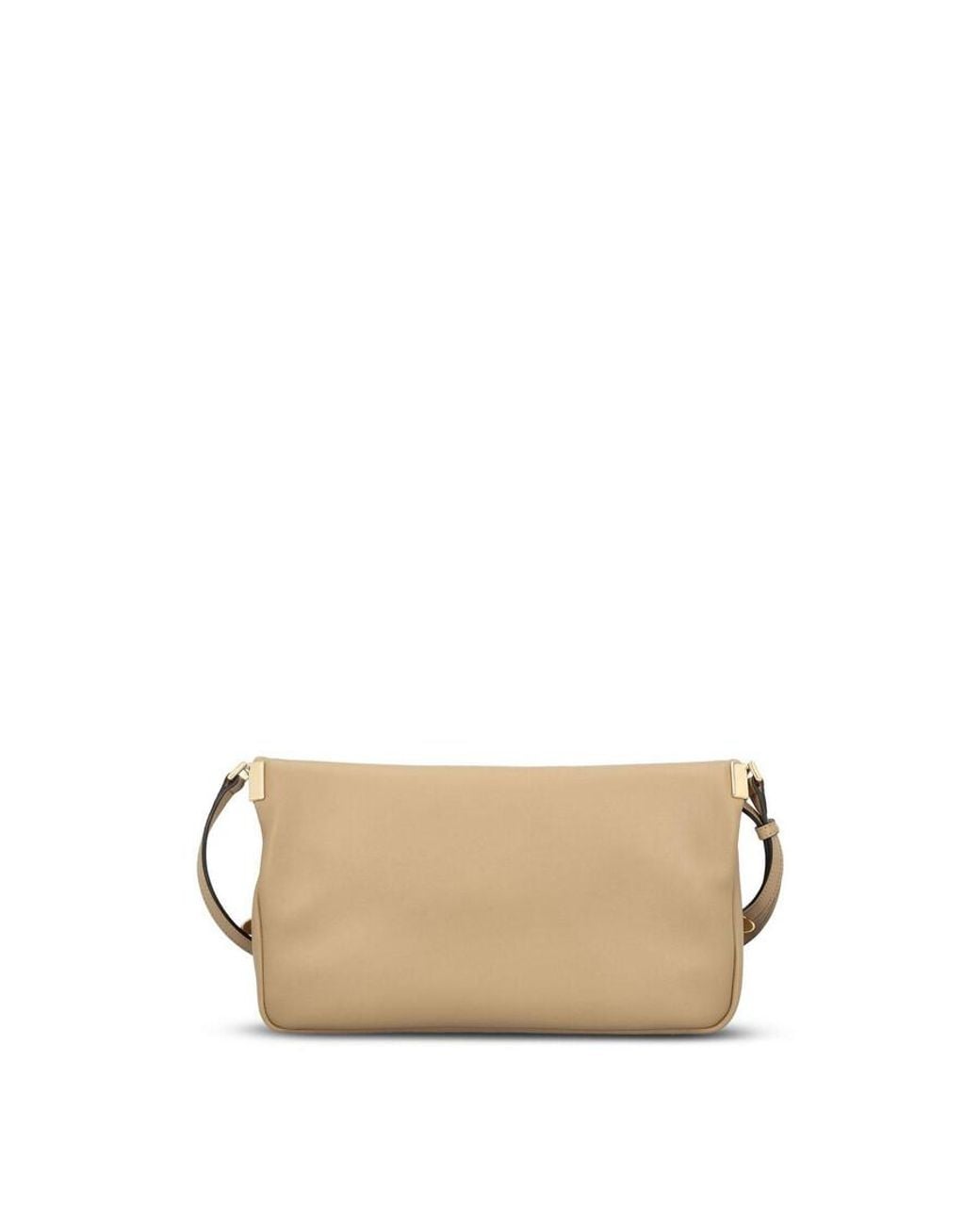 Tod's Natural Tod's Logo Debossed Flap Bag