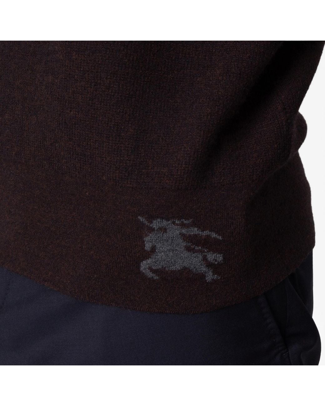 Burberry Black Ekd Embroidered Wool-Blend Sweater for men