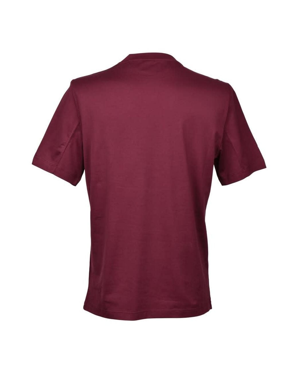 Brunello Cucinelli Red Silk Blend Crew Neck T-Shirt, Size Small for men