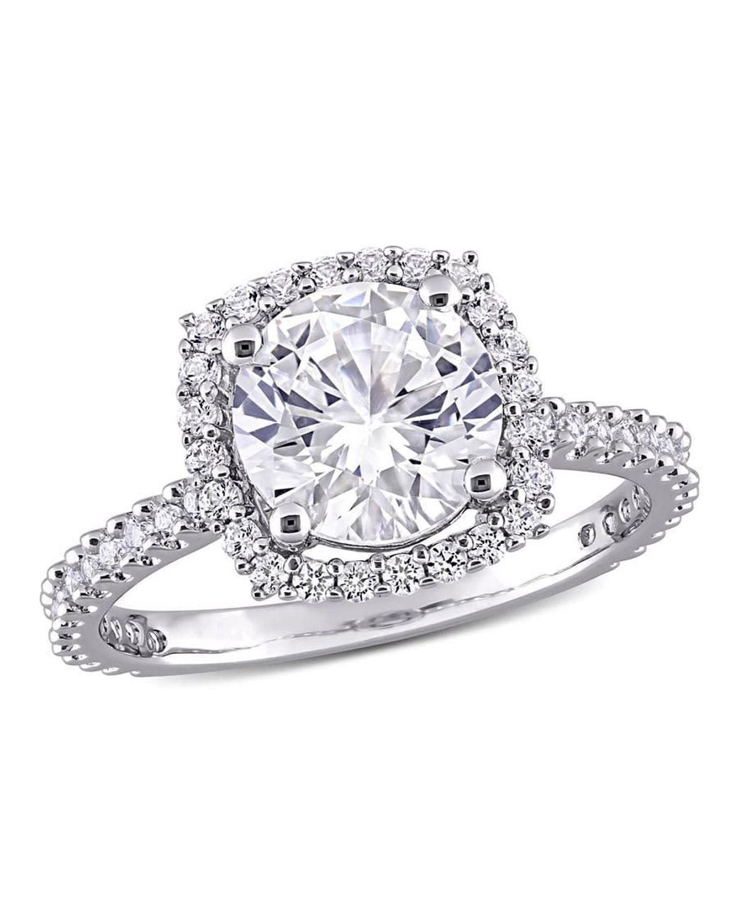 Amour Metallic 2 7/ Ct Tgw Created Sapphire Halo Ring for men