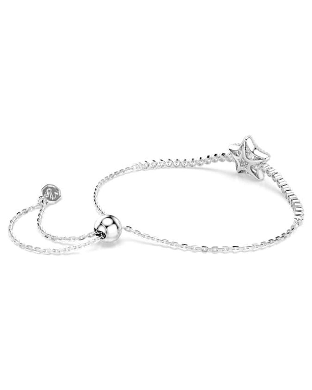 Swarovski Metallic Sublima Rhodium Plated Star Bracelet for men