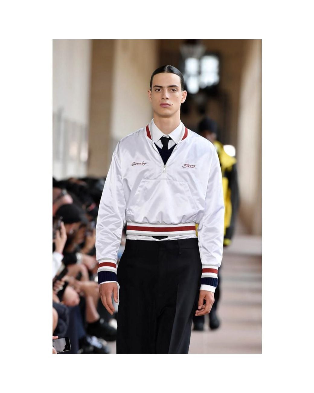 Givenchy White Pull Over Bomber, Brand Size 54 (Us for men