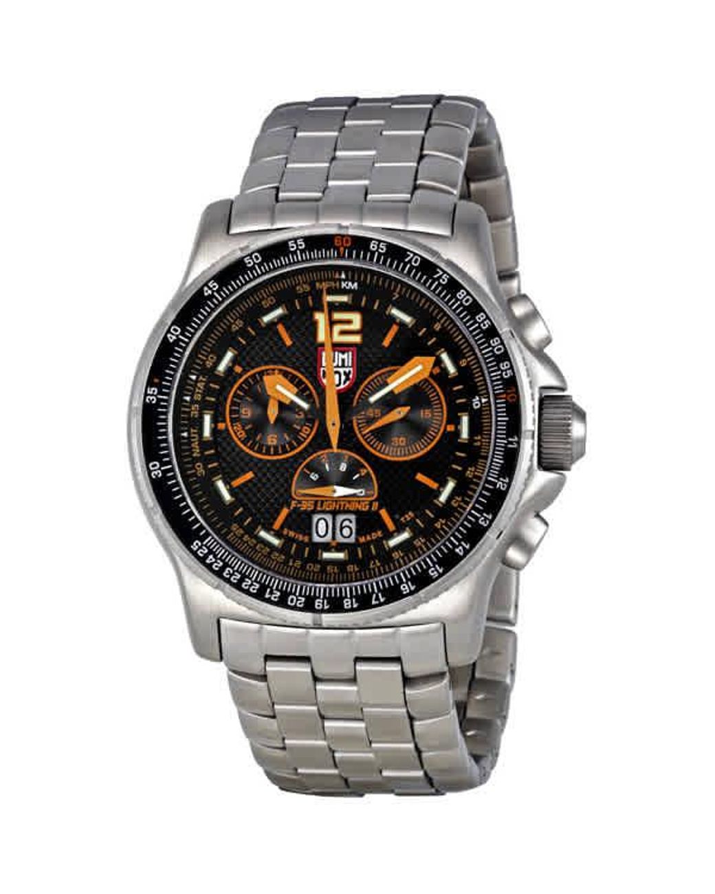 Luminox F 35 Lightning Chronograph Quartz Watch in Metallic for