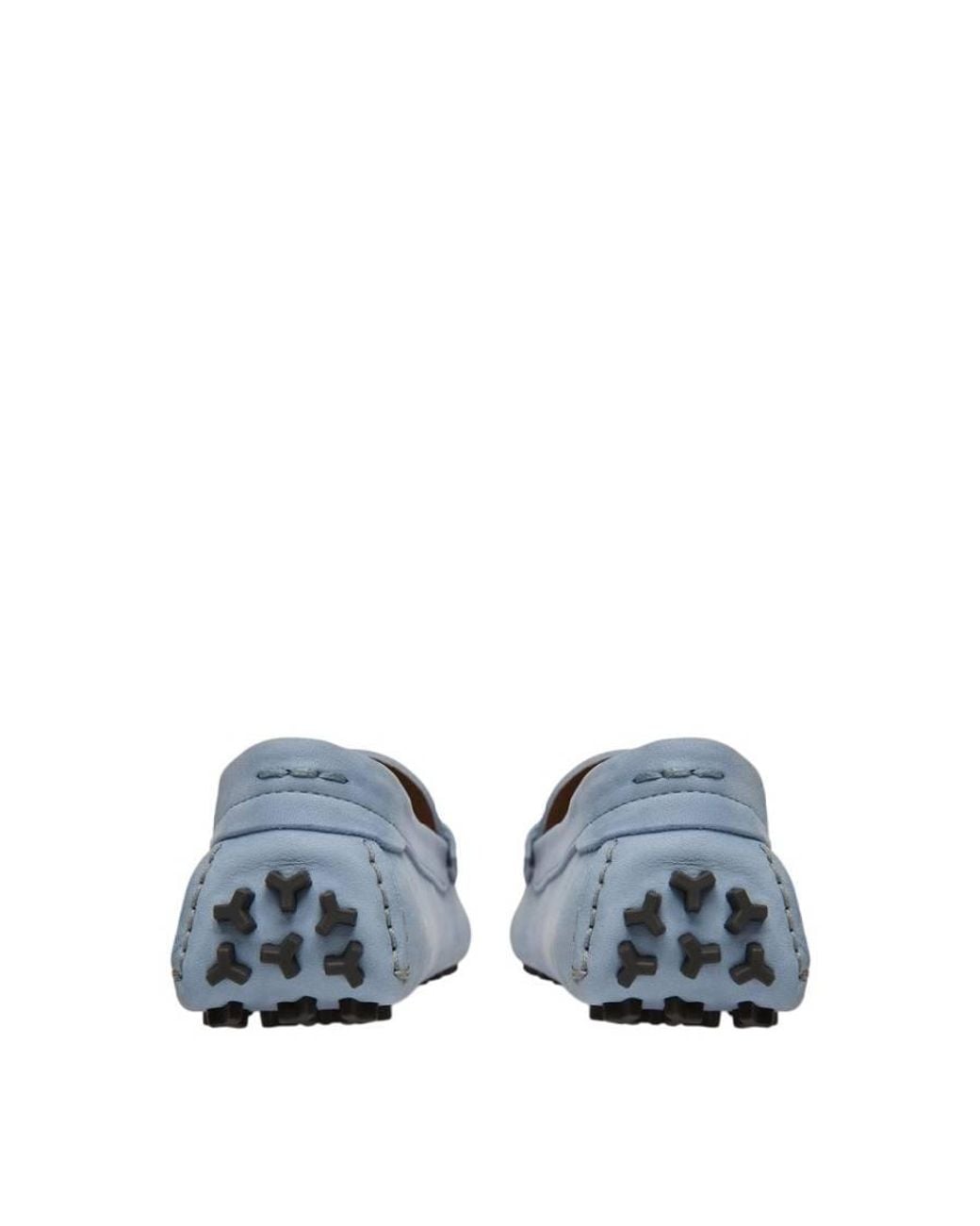Bally Blue Lamby Calf Nubuk Driving Shoes, Brand Size 40 Us