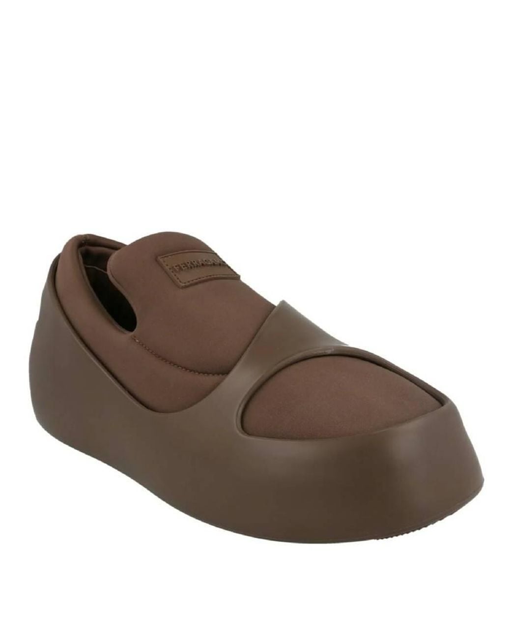 Ferragamo Brown Hybrid Slip-Ons for men