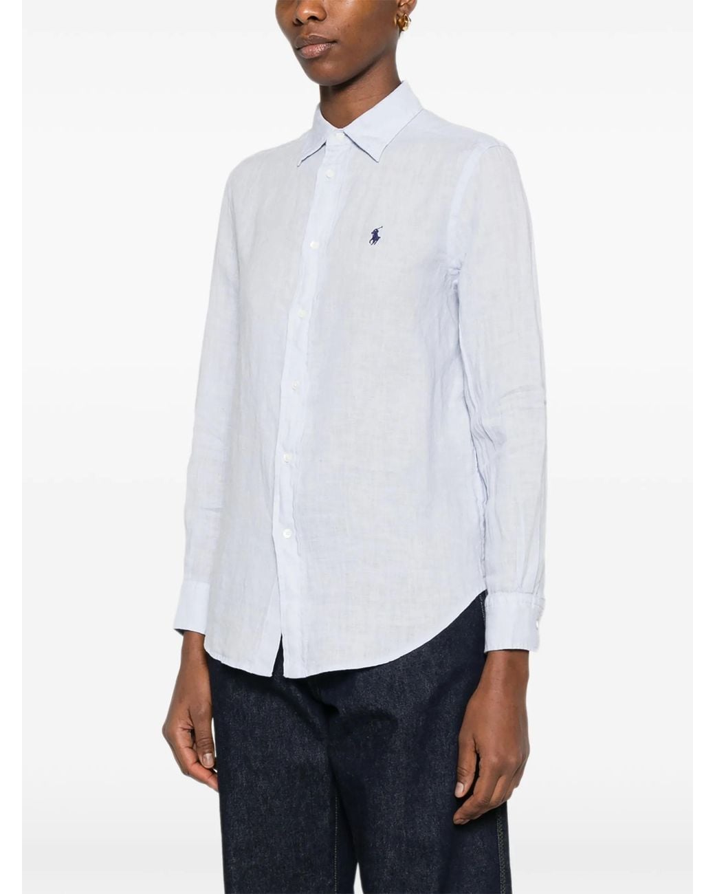 Polo Ralph Lauren White Classic Fit Linen Shirt for men