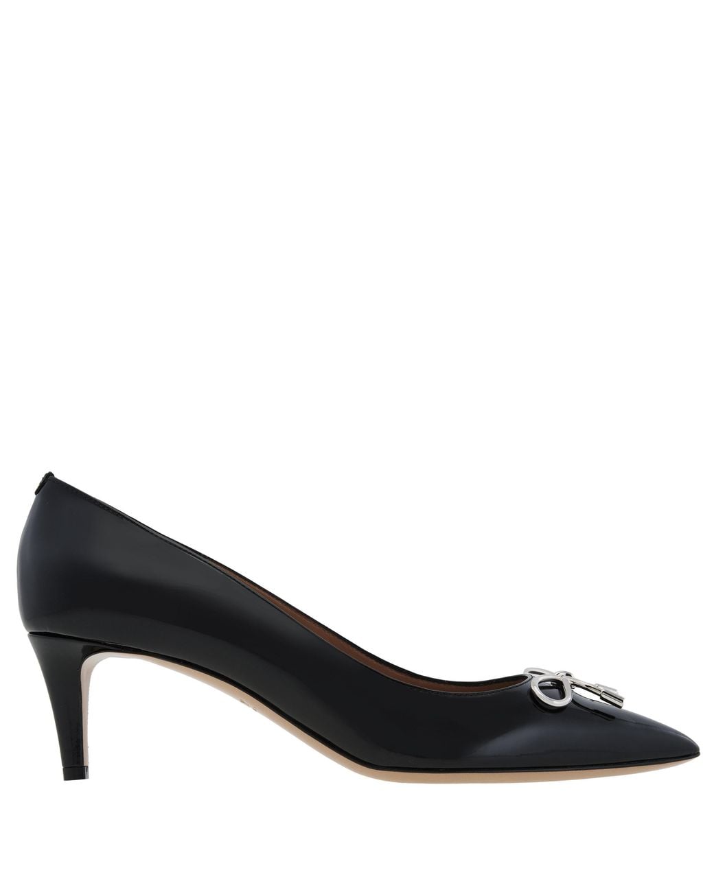 Bally Black Bruki Bow Embellished Patent Pumps