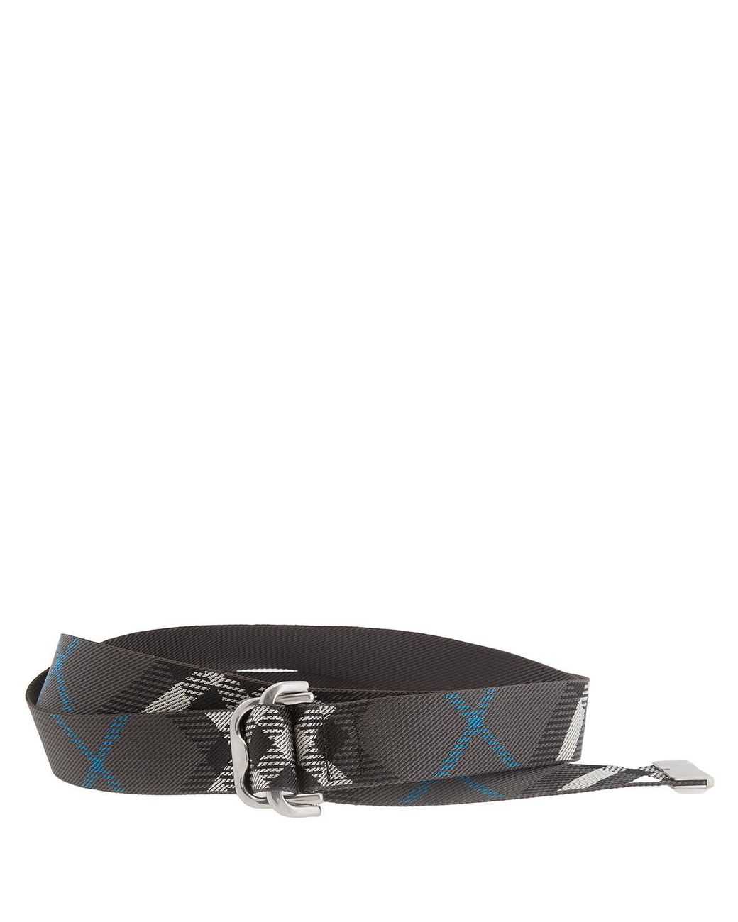 Burberry Black Check Webbing B-Buckle Belt for men