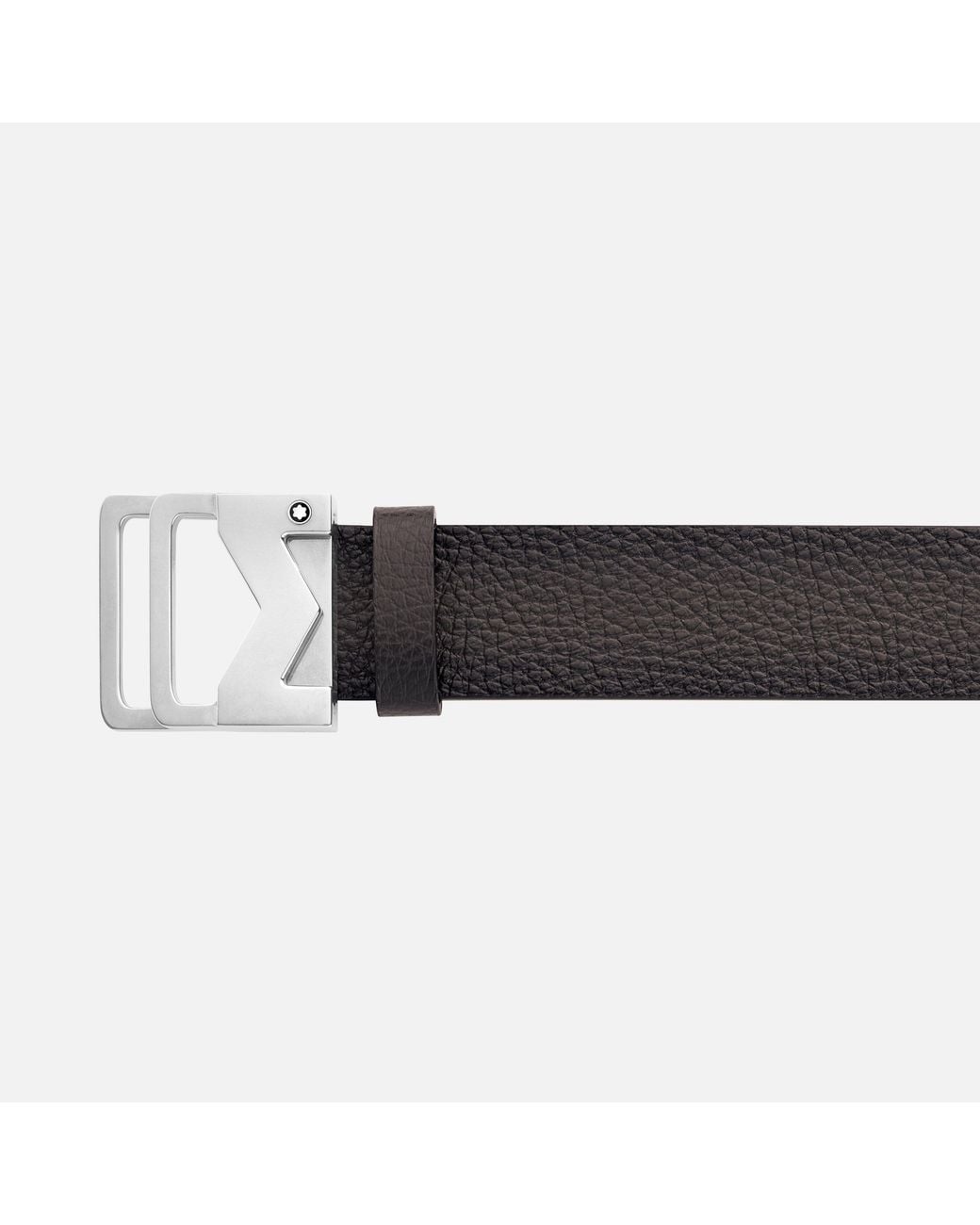 Montblanc Black M Buckle Sfumato Leather Belt 131180 for men