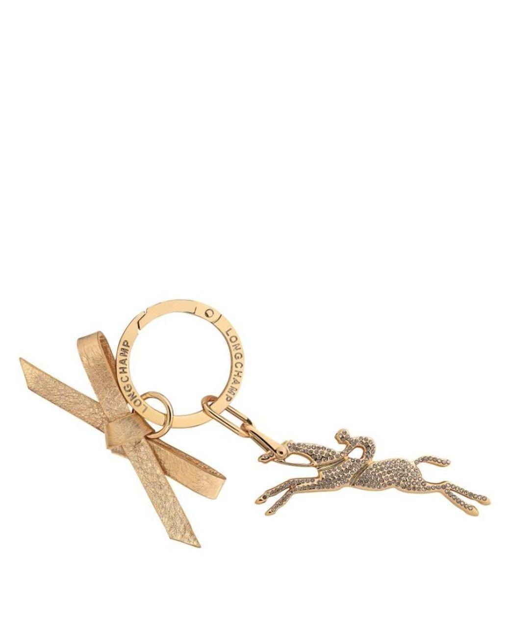 Longchamp Metallic Very Pale Key Ring for men