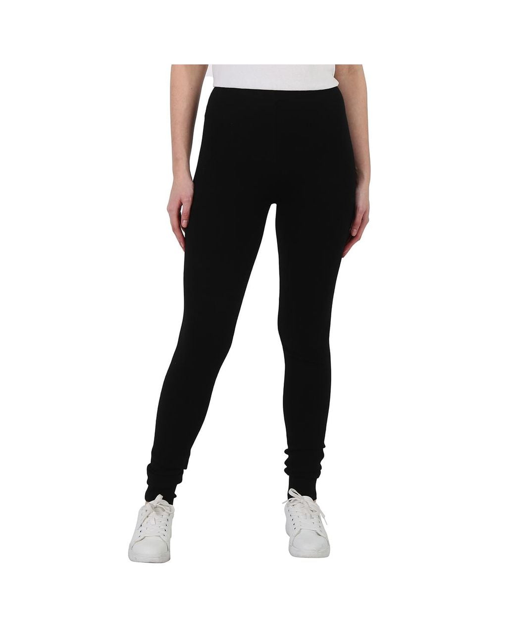 MM6 by Maison Margiela Black Mm6 Ladies High-Waisted Knit Leggings