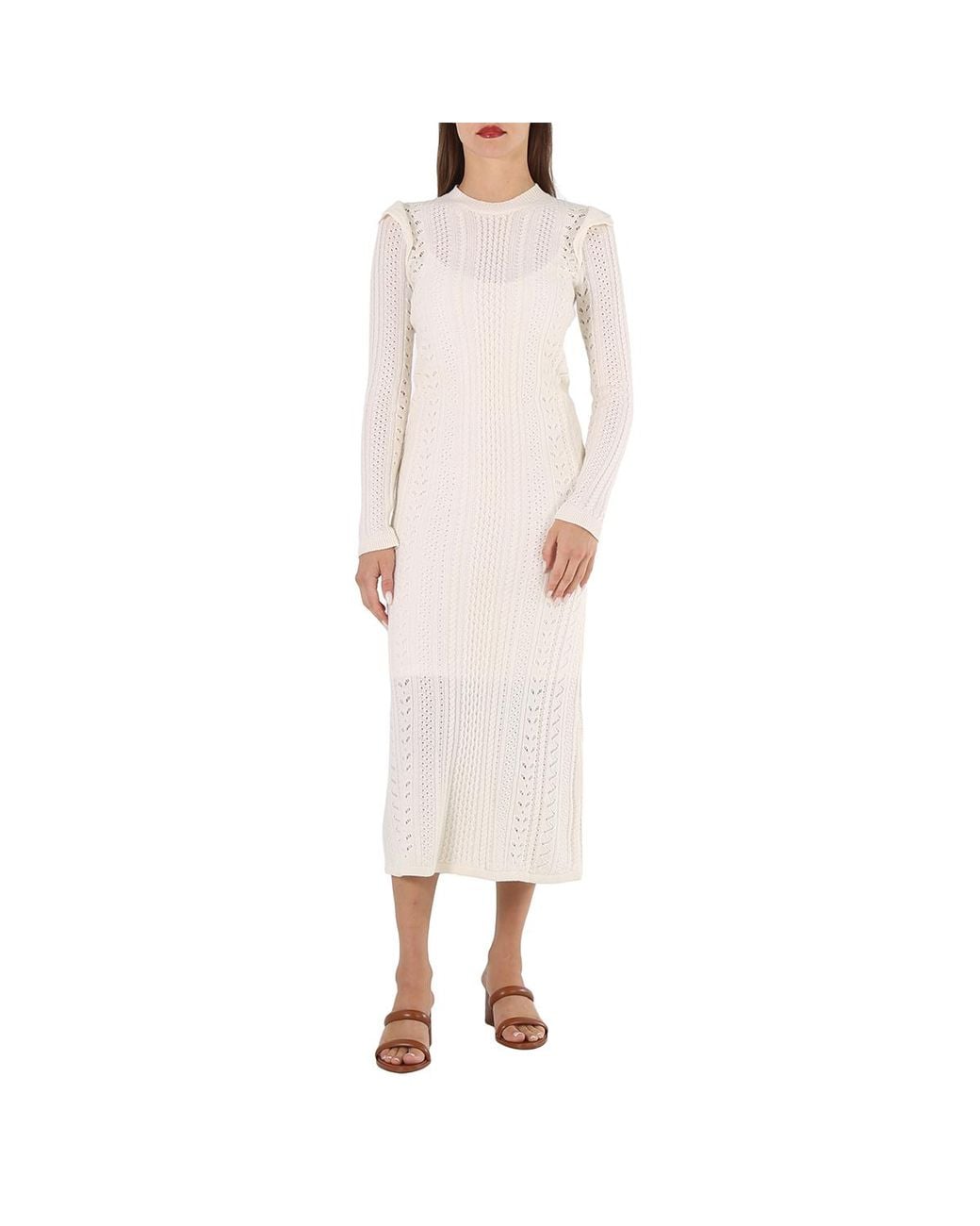 Chloé Pink Ladies Snow Wool Cash Knit Dress
