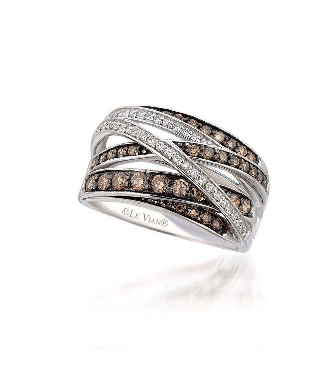 Le Vian White Ladies Vanilla And Chocolate Gladiator Rings Set for men