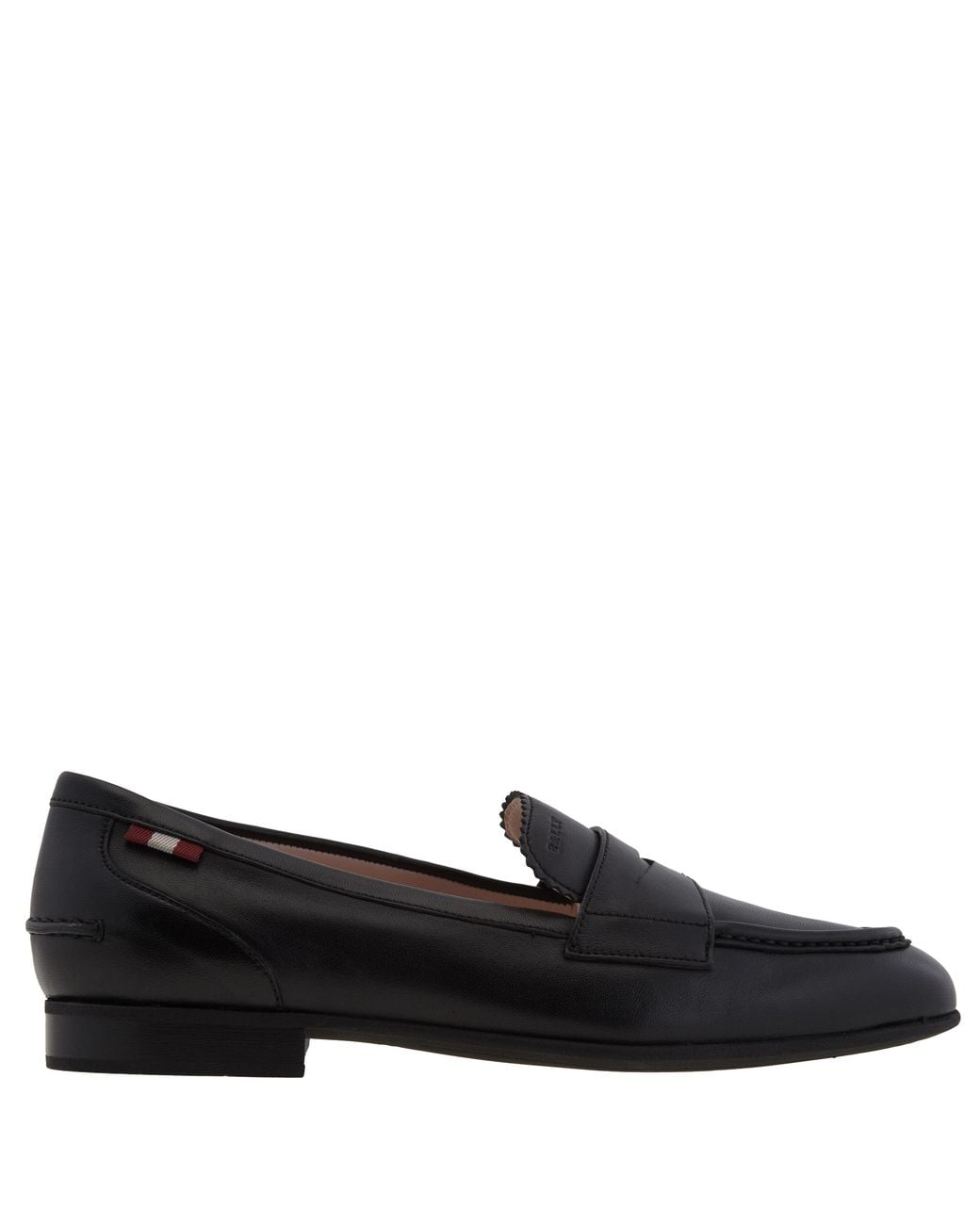 Bally Black Dielle Lambskin Penny Loafers, Brand Size 35 Us Size 4.5