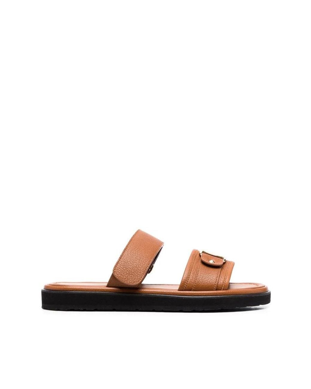 Ferragamo Brown Vara Touch-Strap Sandals