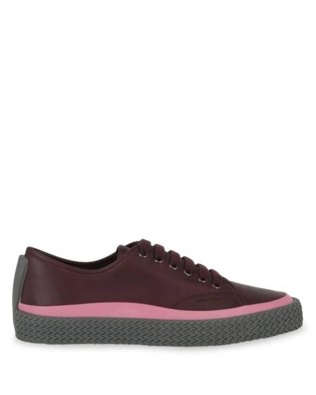 Ferragamo Brown Ferragamo Storm Leather Low-Top Sneakers for men