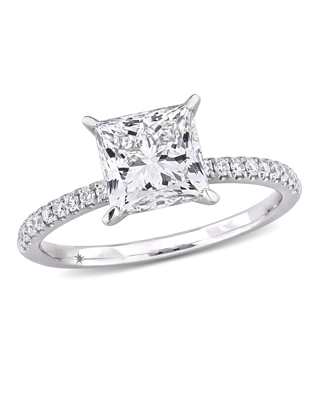 Created Forever Metallic 1 1/6Ct Tdw Princess-Cut Lab-Created Diamond Engagement Ring for men