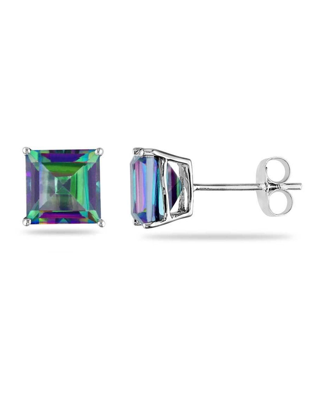 Amour Blue Exotic Topaz Stud Earrings for men